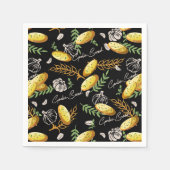 Serviette En Papier Illustration du pain d'ail Motif V2 (Devant)