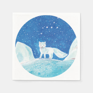 Serviette En Papier Illustration du Petit Renard arctique (Vulpes lago
