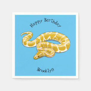Serviette En Papier Illustration du serpent python birman
