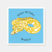 Serviette En Papier Illustration du serpent python birman (Devant)