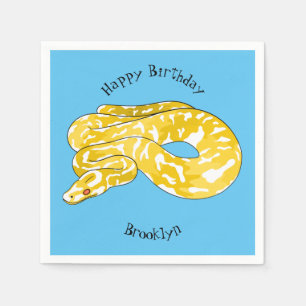 Serviette En Papier Illustration du serpent python birman