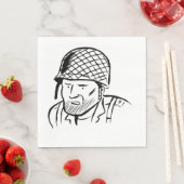 Serviette En Papier Illustration du soldat américain (En situation)