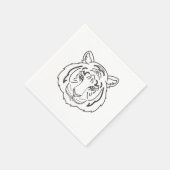 Serviette En Papier Illustration du tigre (Coin)