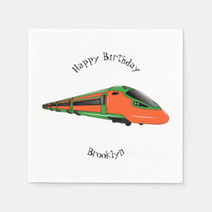 Serviette En Papier Illustration du train à balles