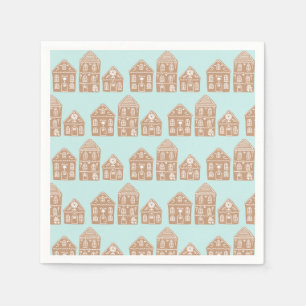 Serviette En Papier Illustration du village de Gingerbread