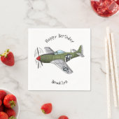Serviette En Papier Illustration d'un avion militaire (En situation)