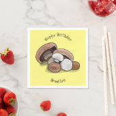 Serviette En Papier Illustration d'un champignon (En situation)