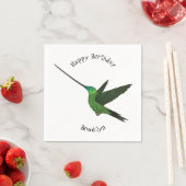 Serviette En Papier Illustration d'un colibri à bec épée (En situation)