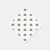 Serviette En Papier Illustration d'un éléphant conduisant une jeep. (Coin)