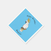 Serviette En Papier Illustration d'un oiseau de cokatoscope à crête de (Coin)