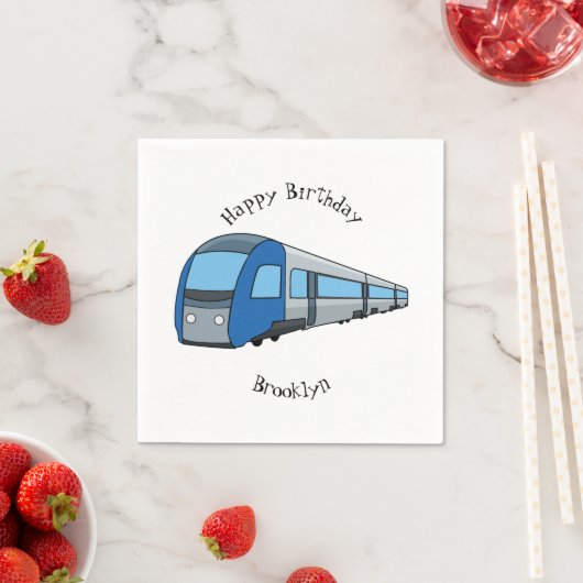 Serviette En Papier Illustration d'un train électrique (En situation)