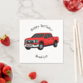 Serviette En Papier Illustration d'une camionnette rouge mou (En situation)
