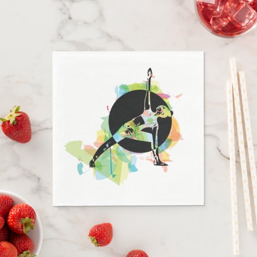 Serviette En Papier Illustration d'une femme (En situation)