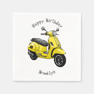 Serviette En Papier Illustration d'une moto cyclable