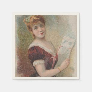 Serviette En Papier Illustration élégante antique de la Saint-Valentin
