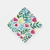 Serviette En Papier Illustration florale botanique (Coin)