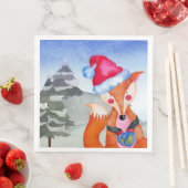 Serviette En Papier Illustration Fox Forest Woodland Friends (En situation)