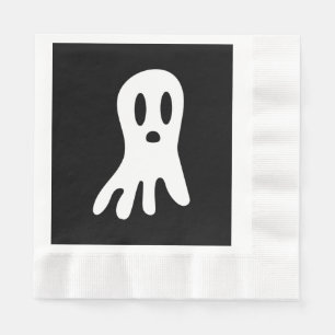 Serviette En Papier Illustration gothique de fantôme effrayant