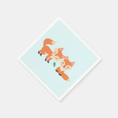 Serviette En Papier Illustration graphique des renards orange mignons (Coin)
