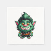 Serviette En Papier Illustration Happy Little Troll Chibi (Devant)