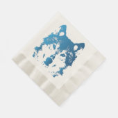 Serviette En Papier Illustration Ice Blue Wolf (Coin)