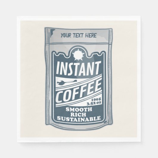 Serviette En Papier Illustration instantanée de pop art café (Devant)