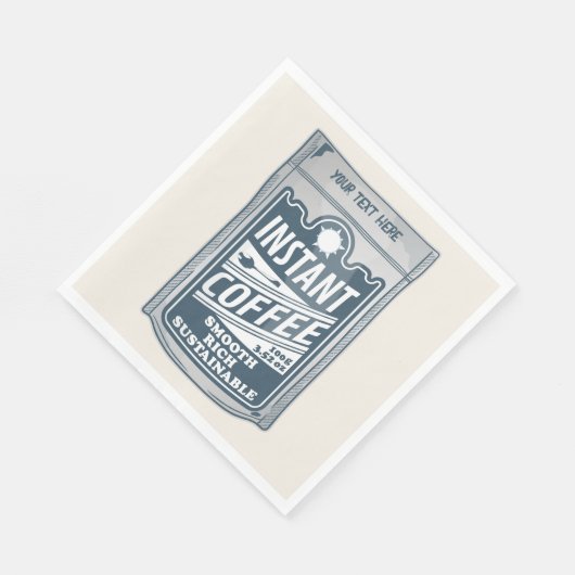 Serviette En Papier Illustration instantanée de pop art café (Coin)