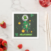 Serviette En Papier Illustration jaune vert Saint Patrick`s day (En situation)