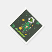 Serviette En Papier Illustration jaune vert Saint Patrick`s day (Coin)