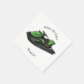 Serviette En Papier Illustration Jet ski (Coin)