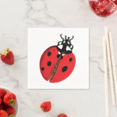 Serviette En Papier Illustration Lady Bug (En situation)