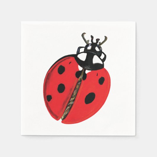 Serviette En Papier Illustration Lady Bug (Devant)