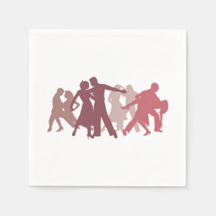 Serviette En Papier Illustration latine de danseurs