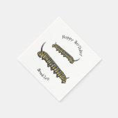 Serviette En Papier Illustration Monarch caterpillar (Coin)