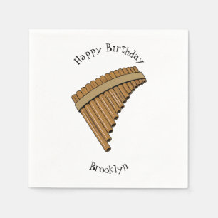 Serviette En Papier Illustration Pan flûte / panpipes