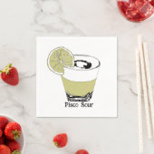 Serviette En Papier Illustration Pisco Sour (En situation)