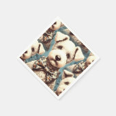 Serviette En Papier Illustration Retro Bedlington Terrier (Coin)