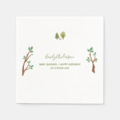 Serviette En Papier Illustration rustique de la forêt forestière (Devant)