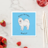Serviette En Papier Illustration Samoyed dog (En situation)