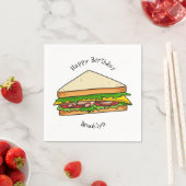 Serviette En Papier Illustration Sandwich (En situation)