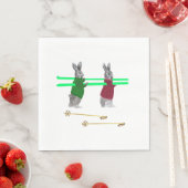 Serviette En Papier Illustration Ski Bunny Cute (En situation)