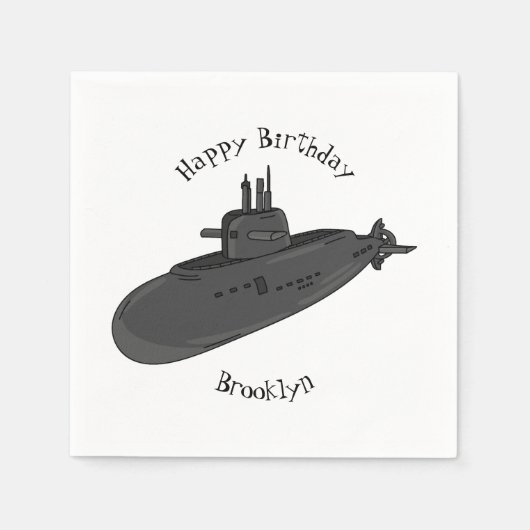 Serviette En Papier Illustration sous-marine (Devant)