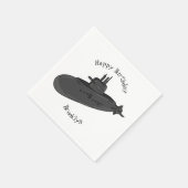 Serviette En Papier Illustration sous-marine (Coin)