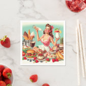 Serviette En Papier Illustration vintage de l'alimentation (En situation)