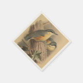 Serviette En Papier Illustration vintage de Nuthatch (Coin)