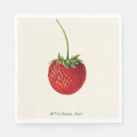 Illustration vintage d'une fraise rouge