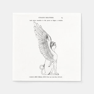 Serviette En Papier Illustration vintage Sphinx
