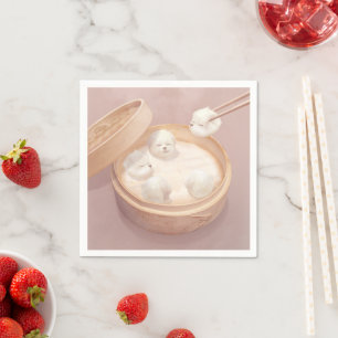 Serviette En Papier Illustration Xiao Long Bao Cute