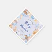 Serviette En Papier illustrations de plage nautique baby shower papier (Coin)