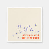 Serviette En Papier Illustrations fantaisistes dessinées à la main pou (Devant)